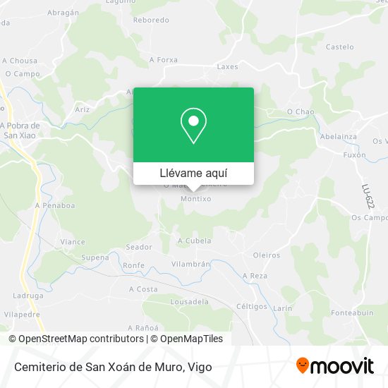 Mapa Cemiterio de San Xoán de Muro