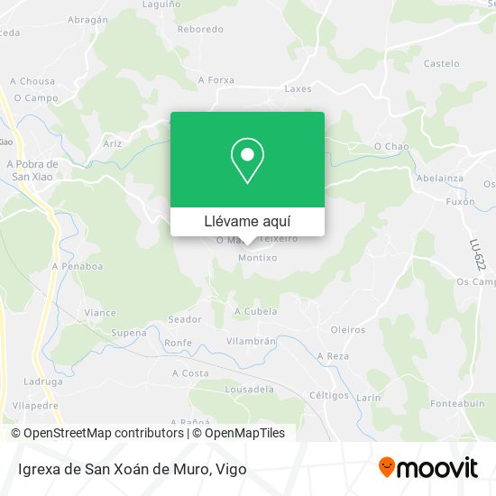 Mapa Igrexa de San Xoán de Muro