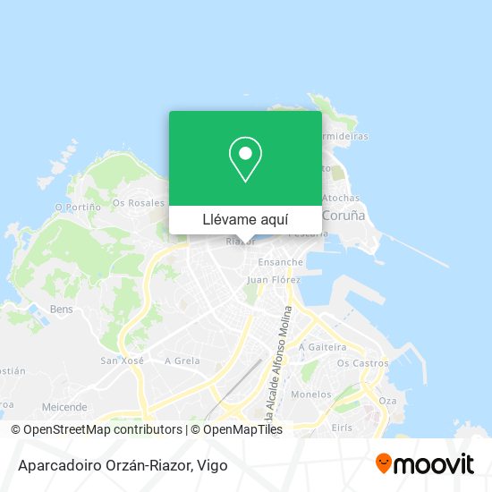 Mapa Aparcadoiro Orzán-Riazor