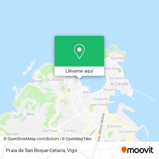 Mapa Praia de San Roque-Cetaria