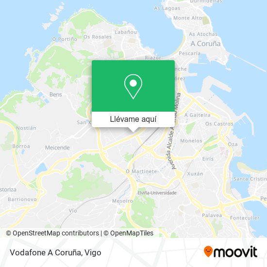 Mapa Vodafone A Coruña