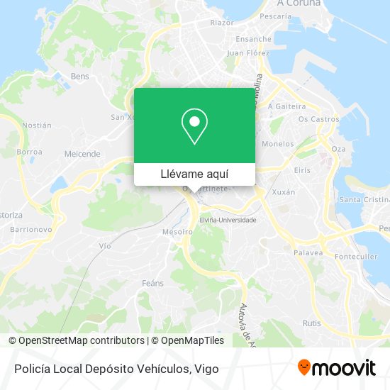 Mapa Policía Local Depósito Vehículos
