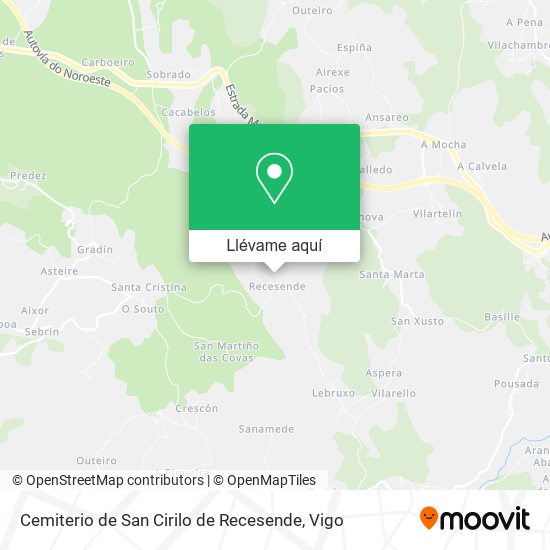 Mapa Cemiterio de San Cirilo de Recesende