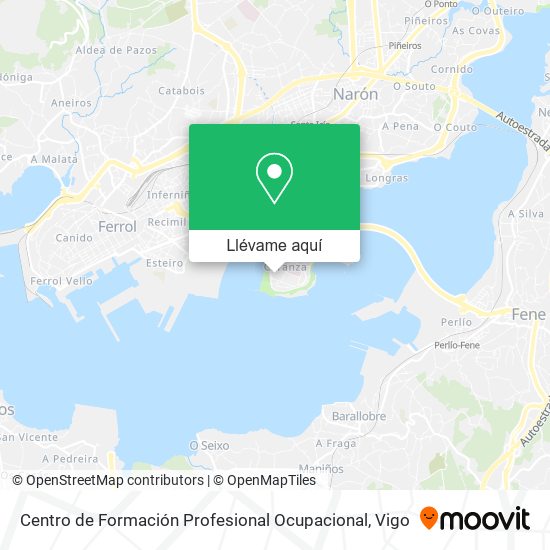 Mapa Centro de Formación Profesional Ocupacional