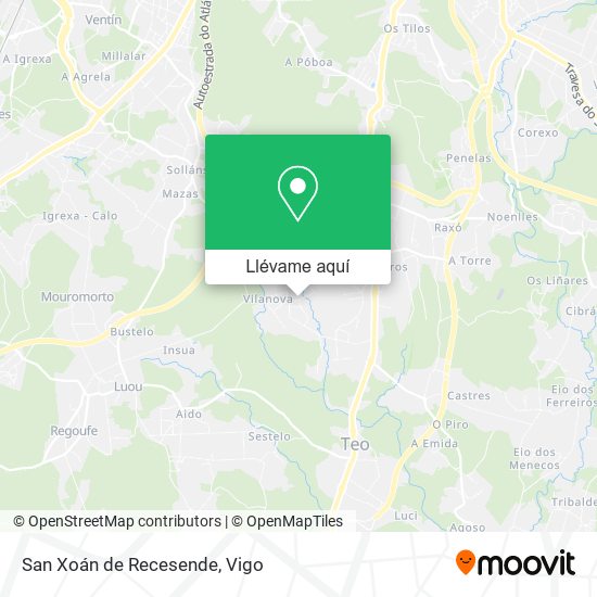 Mapa San Xoán de Recesende