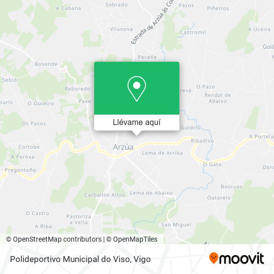 Mapa Polideportivo Municipal do Viso