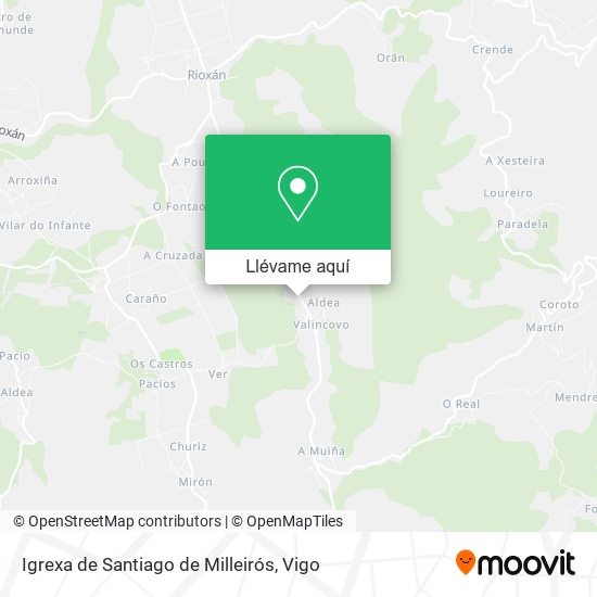 Mapa Igrexa de Santiago de Milleirós