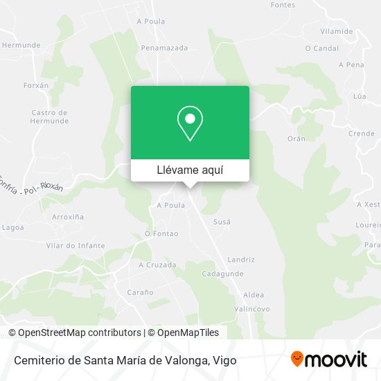 Mapa Cemiterio de Santa María de Valonga