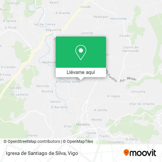 Mapa Igrexa de Santiago de Silva