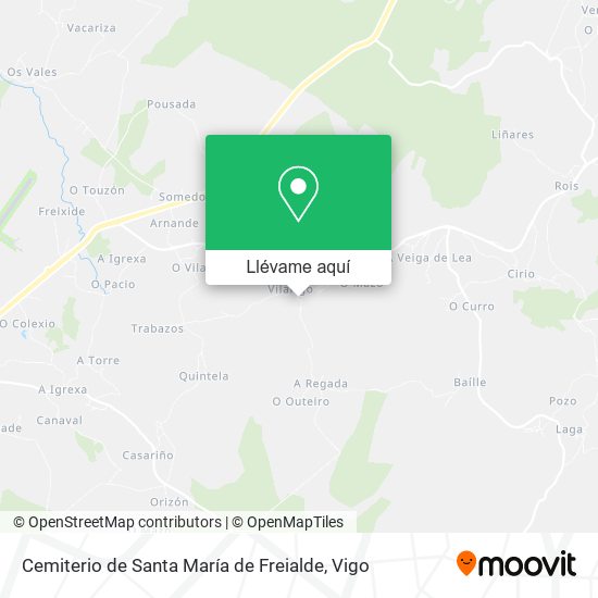 Mapa Cemiterio de Santa María de Freialde
