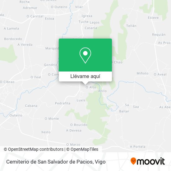 Mapa Cemiterio de San Salvador de Pacios