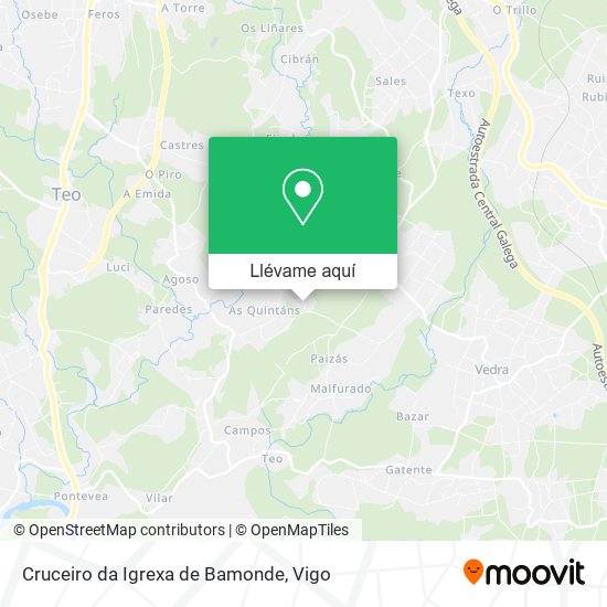 Mapa Cruceiro da Igrexa de Bamonde