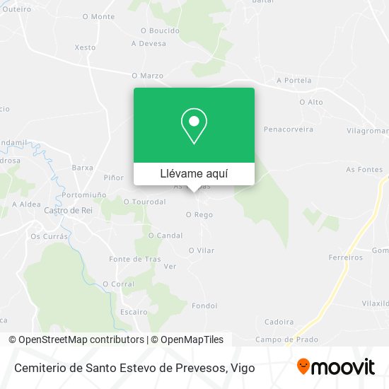 Mapa Cemiterio de Santo Estevo de Prevesos
