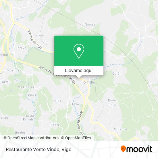 Mapa Restaurante Vente Vindo