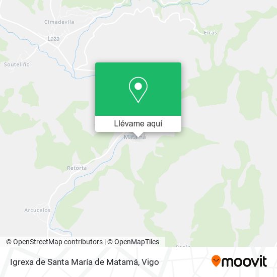 Mapa Igrexa de Santa María de Matamá
