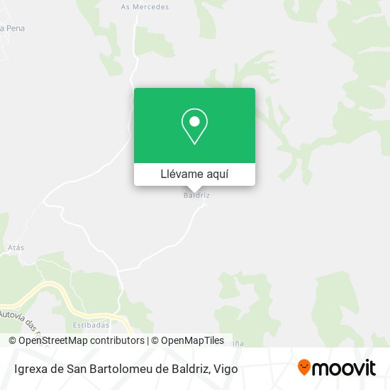 Mapa Igrexa de San Bartolomeu de Baldriz