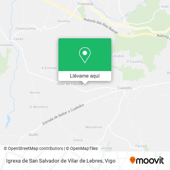 Mapa Igrexa de San Salvador de Vilar de Lebres