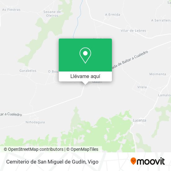 Mapa Cemiterio de San Miguel de Gudín