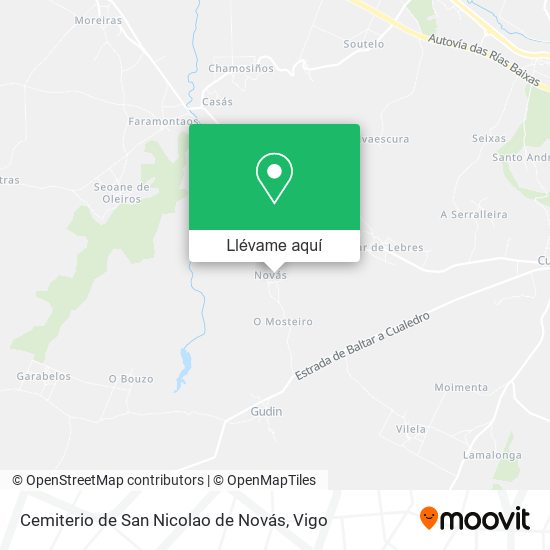 Mapa Cemiterio de San Nicolao de Novás