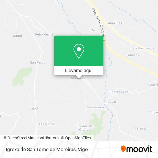 Mapa Igrexa de San Tomé de Moreiras