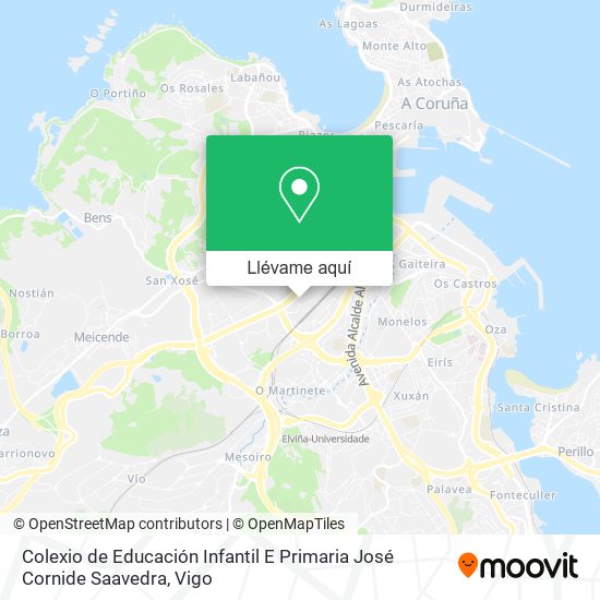 Mapa Colexio de Educación Infantil E Primaria José Cornide Saavedra