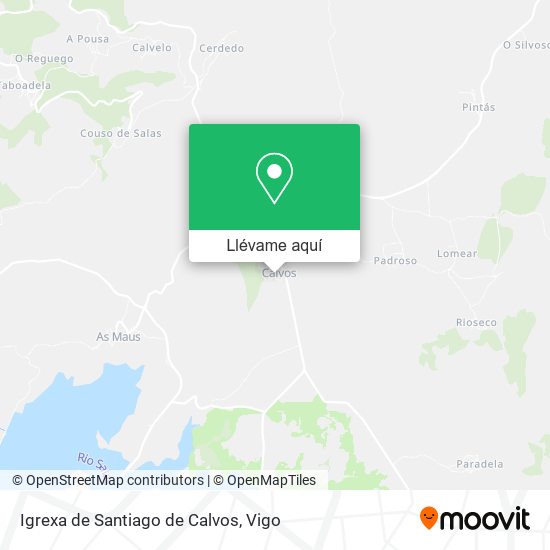 Mapa Igrexa de Santiago de Calvos