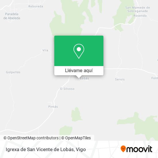 Mapa Igrexa de San Vicente de Lobás