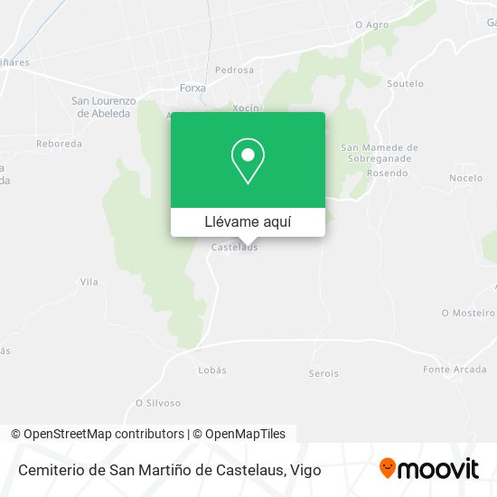 Mapa Cemiterio de San Martiño de Castelaus