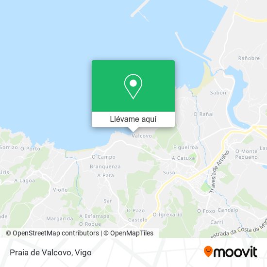 Mapa Praia de Valcovo