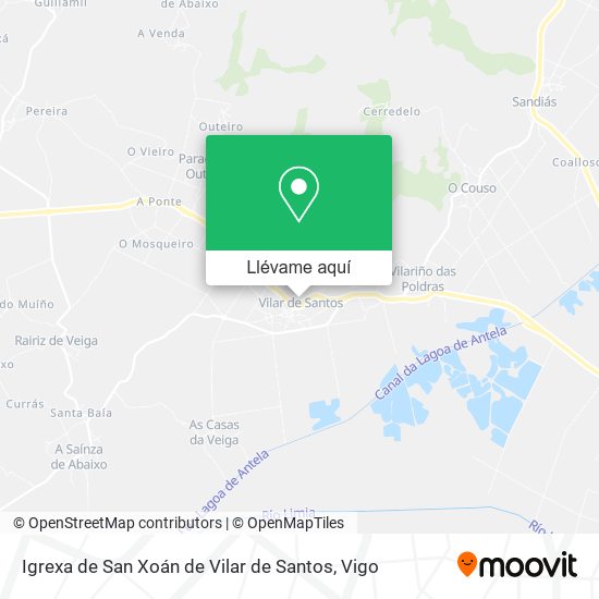 Mapa Igrexa de San Xoán de Vilar de Santos