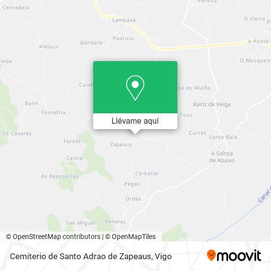 Mapa Cemiterio de Santo Adrao de Zapeaus