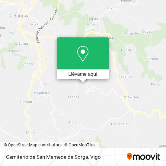 Mapa Cemiterio de San Mamede de Sorga