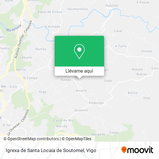 Mapa Igrexa de Santa Locaia de Soutomel