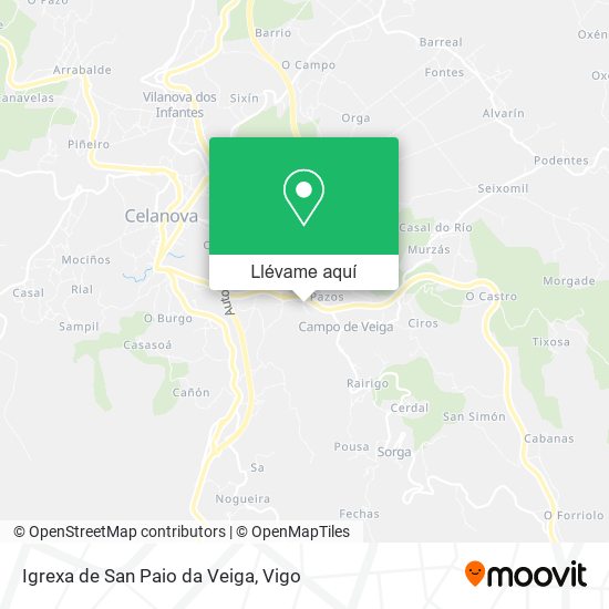 Mapa Igrexa de San Paio da Veiga