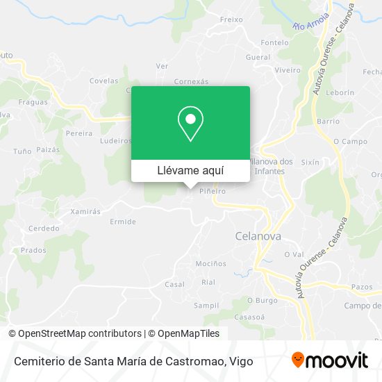 Mapa Cemiterio de Santa María de Castromao