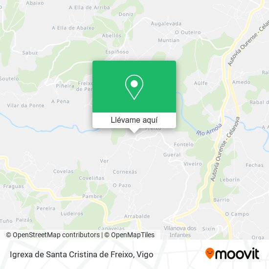 Mapa Igrexa de Santa Cristina de Freixo