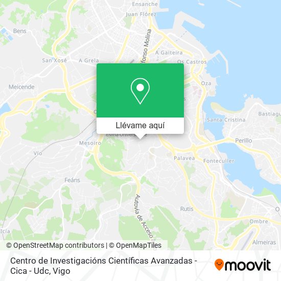 Mapa Centro de Investigacións Científicas Avanzadas - Cica - Udc