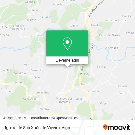 Mapa Igrexa de San Xoán de Viveiro