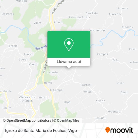 Mapa Igrexa de Santa María de Fechas