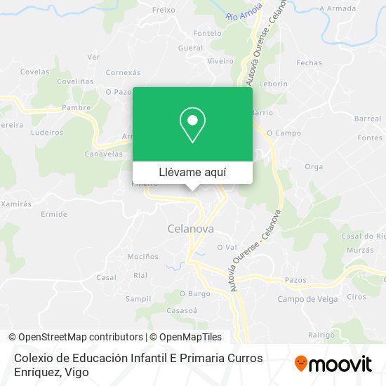 Mapa Colexio de Educación Infantil E Primaria Curros Enríquez