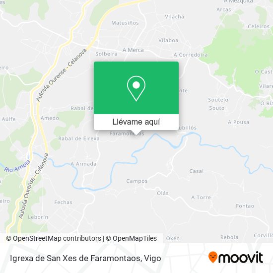 Mapa Igrexa de San Xes de Faramontaos