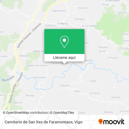 Mapa Cemiterio de San Xes de Faramontaos