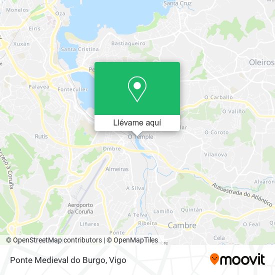 Mapa Ponte Medieval do Burgo