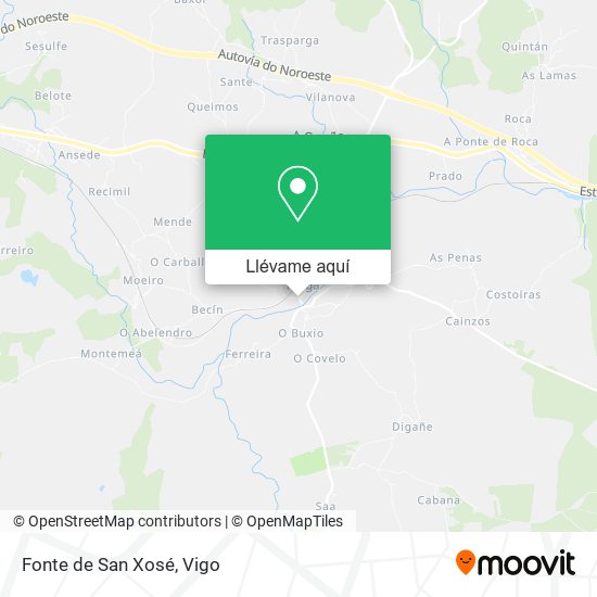 Mapa Fonte de San Xosé