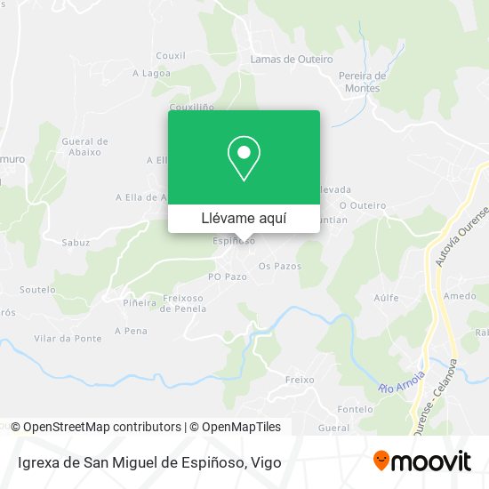 Mapa Igrexa de San Miguel de Espiñoso