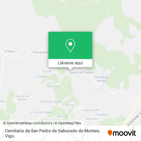 Mapa Cemiterio de San Pedro de Sabucedo de Montes