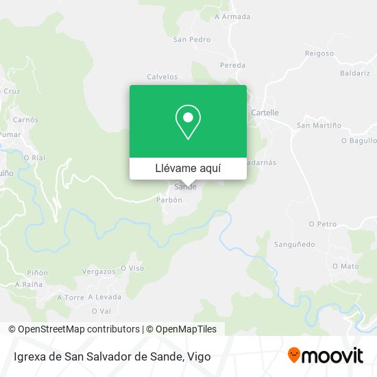 Mapa Igrexa de San Salvador de Sande