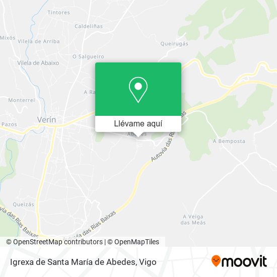 Mapa Igrexa de Santa María de Abedes