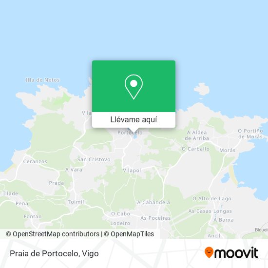 Mapa Praia de Portocelo