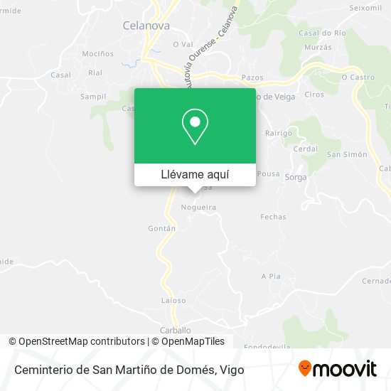 Mapa Ceminterio de San Martiño de Domés